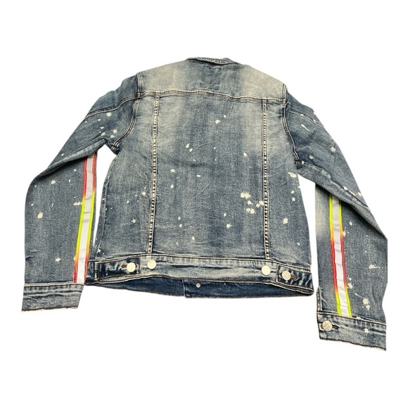 Create 2MRW Stylish Denim Jacket with Colorful Accents, NWT - Picture 4 of 7